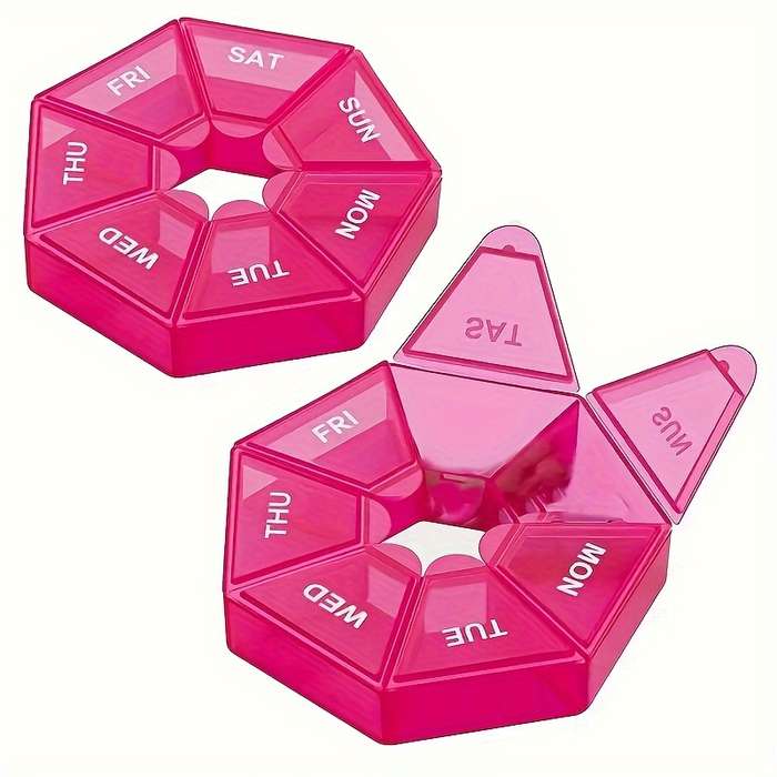 7-Day Pill Organizer with Individual Compartments