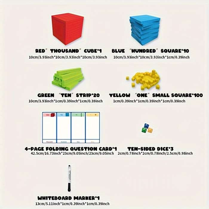131 Pieces Of Decimal Building Blocks