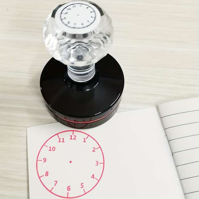 Round Clock Stamp For Teachers
