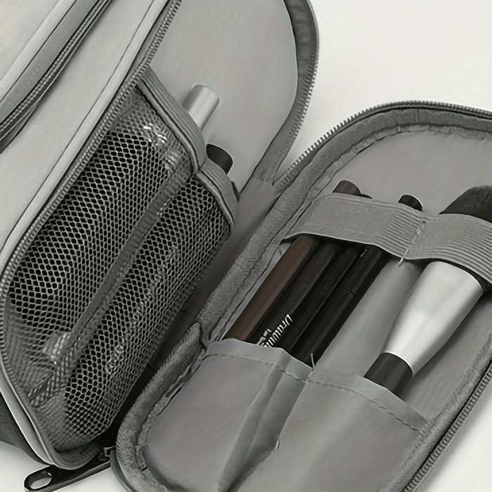 Portable travel toiletry bag with hook