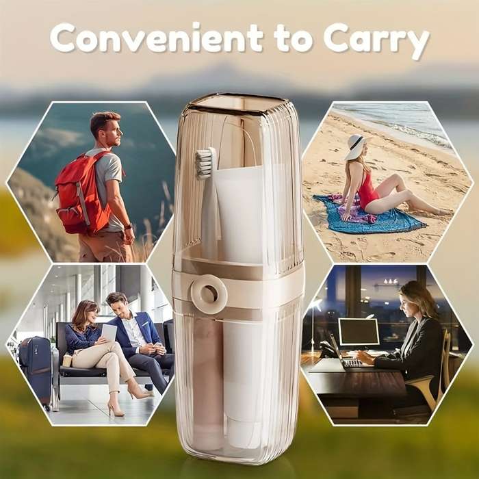 Travel Toothbrush Cup And Soap Dish Set