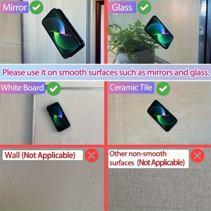 1 x Premium Silicone Suction Cup Phone Holder - Strong Single-Sided Adhesive Grip For Iphone And And