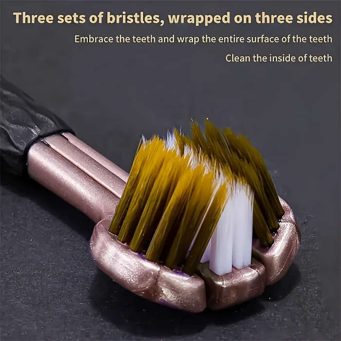 5-Pack V-Shaped Three-Sided Manual Toothbrush