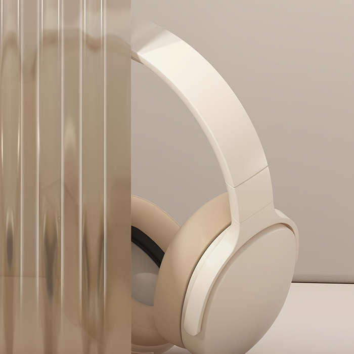 Beige Wireless Headphones