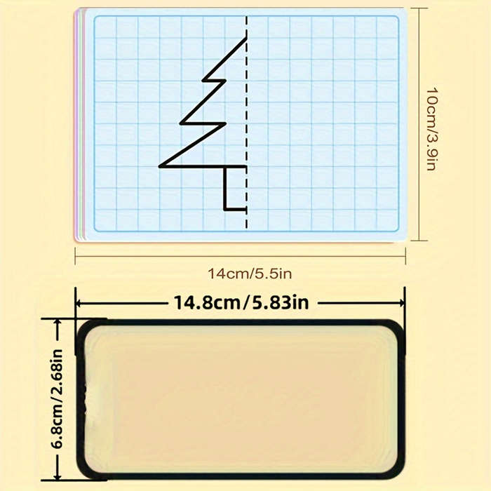 Cartoon grid symmetry drawing