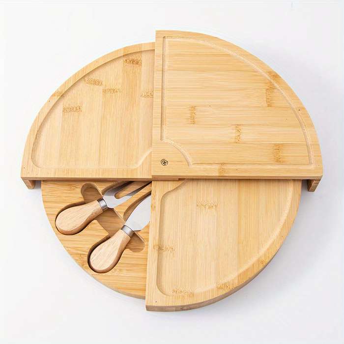Cheese board set with knife