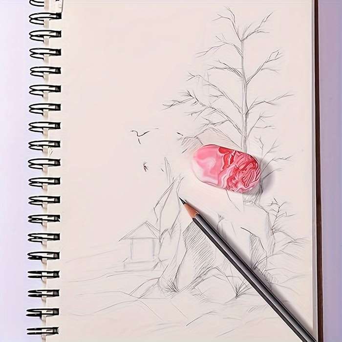 3 Pieces Marble Pencil Eraser