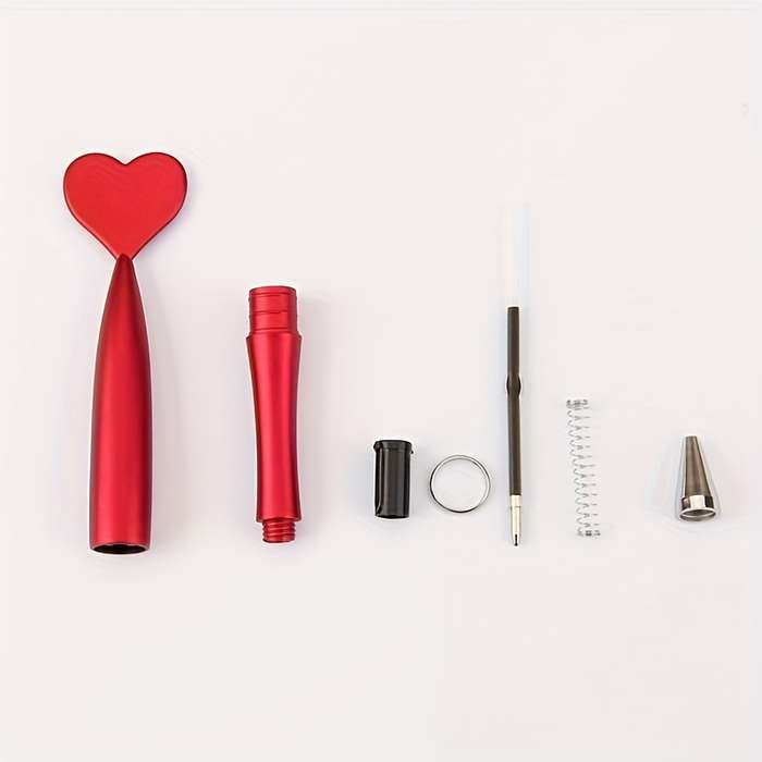 9pcs/set love shaped ballpoint pens creative plastic