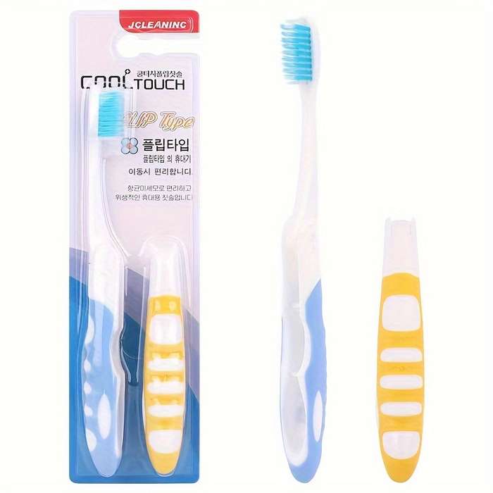 2-Pack Creative Folding Travel Toothbrushes