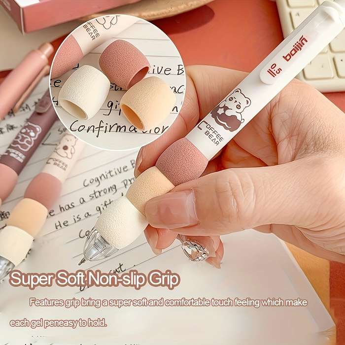 4pcs Cute Cartoon Bear Erasable Gel Pens