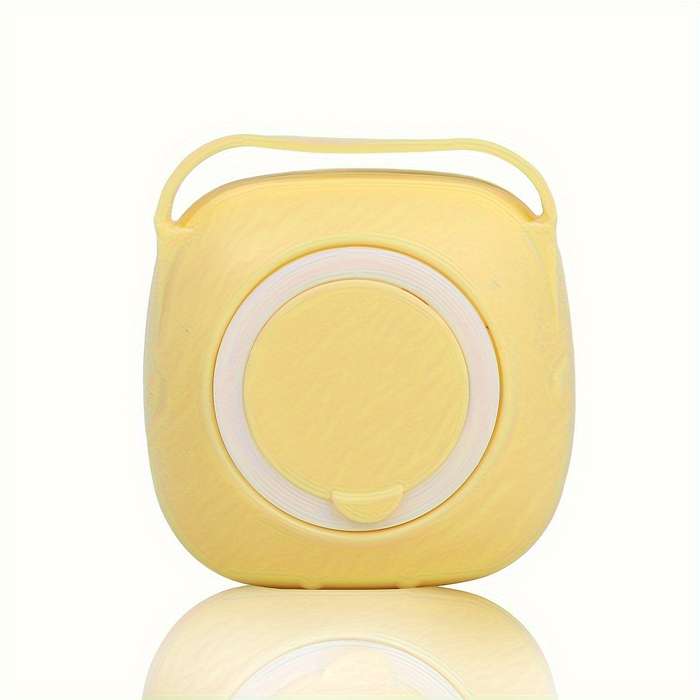 1pc Ergonomic Silicone Shower Brush With Cover Soft Non-Slip Handle