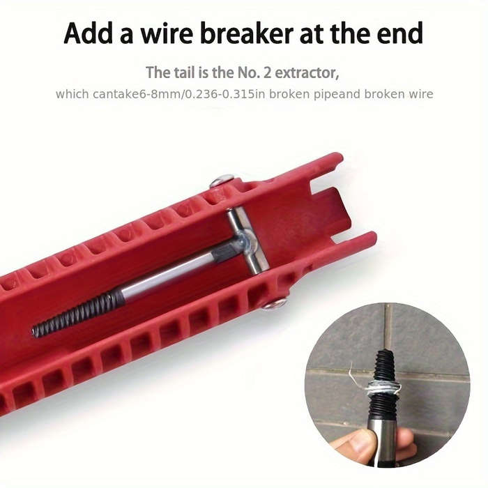 1 Piece 5 In 1 Multi-Function Sink Wrench