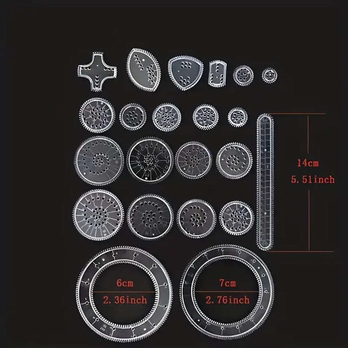 22-Piece Professional Multi-Purpose Ruler Set
