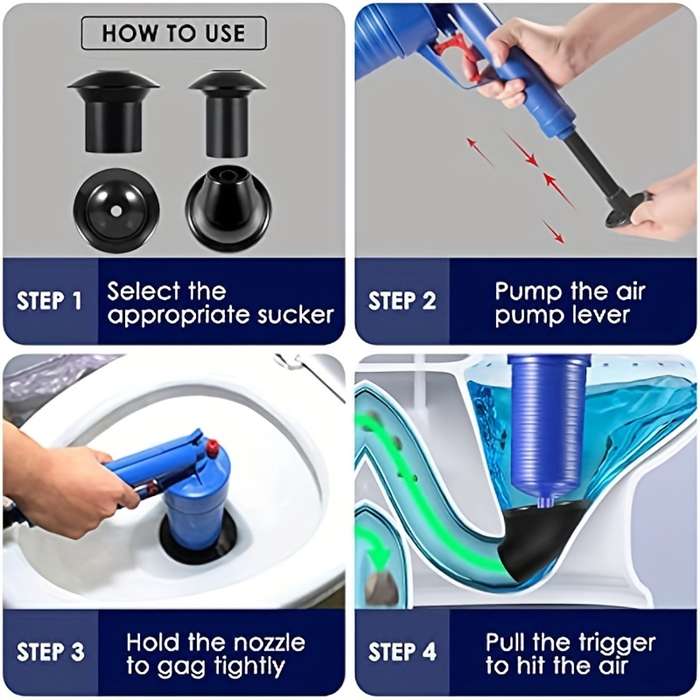 Heavy Duty High Pressure Air Toilet Plunger
