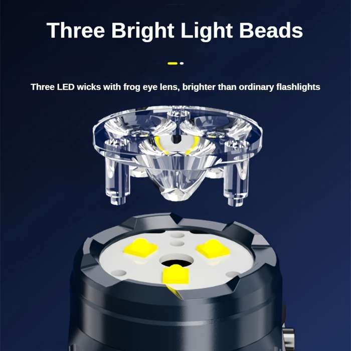 Mini Led Usb Rechargeable Flashlight Frog Eye Lens