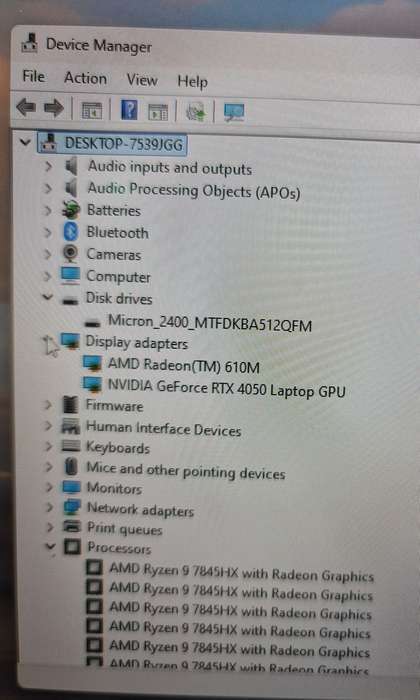 Asus Rog Strix 17 RTX 4050 (6GB) 140W Ryzen 9 7845HX 16GB DDR5 Ram 512GB Nvme+1TB HDD