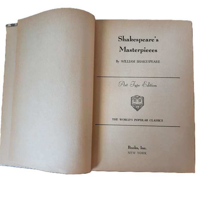 Shakespeare's Masterpieces - William Shakespeare (good quality vintage hardcover - early 1900s)