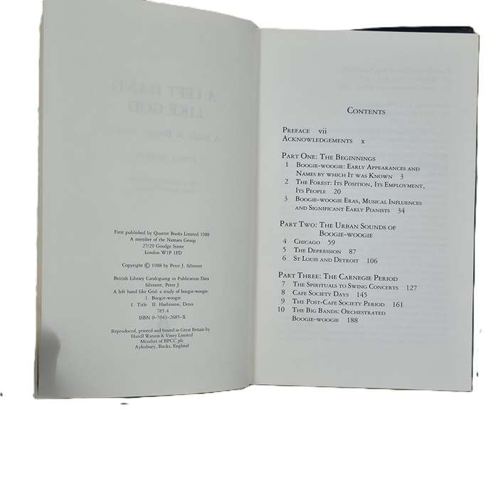 A Left Hand Like God: A study of Boogie-Woogie - Peter Silvester (Hardcover)