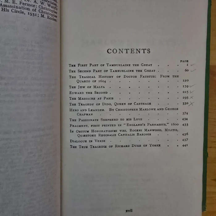 MARLOWE PLAYS - INTRODUCTION BY EDWARD THOMAS