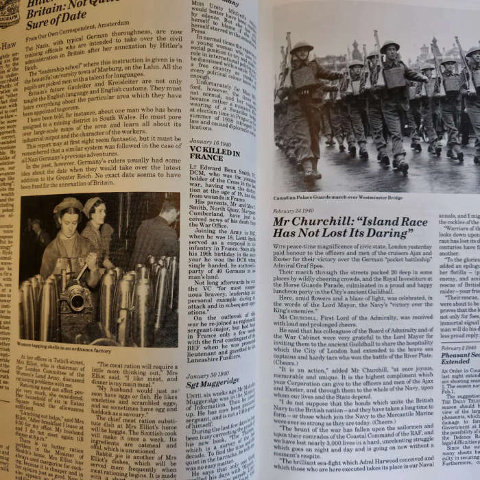 The Daily Telegraph Record of the Second World War Month by month from 1939 to 1945 (Free Shipping)