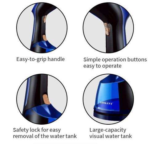 Sokany Black And Blue Handheld Garment Steamer