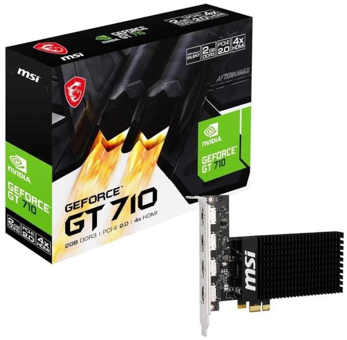 MSI nVidia Geforce GT 710 2GD3H 2GB PCIe 2 x16 Graphics Card