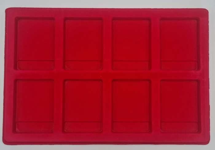Collectibles Coin Display Box in Red for Graded Coins