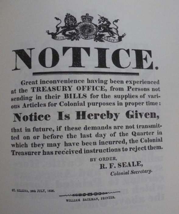 SAINT HELENA PROCLAMATIONS 1818-1943  By Robin Castell