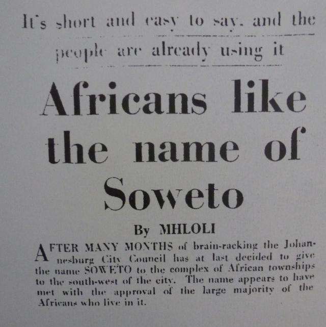 SOWETO A HISTORY By Philip Bonner & Lauren Segal