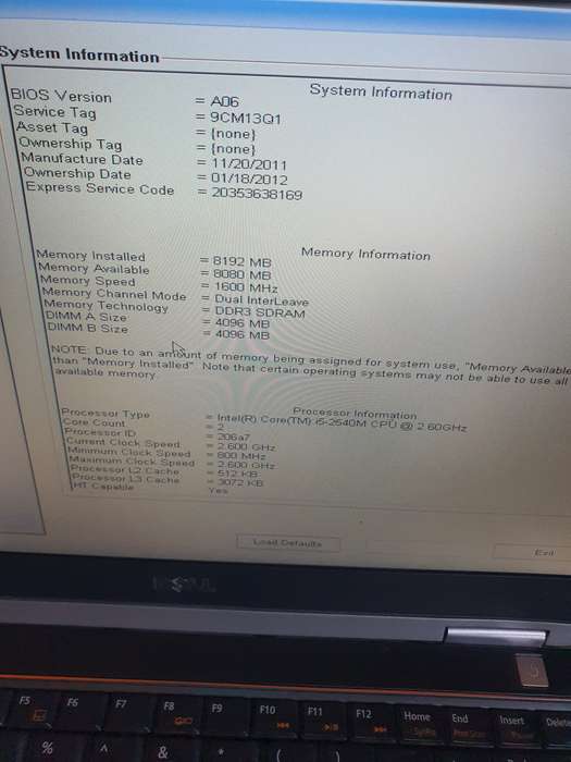 DELL LATITUDE E6320 CORE i5 2ND GEN 8GB RAM