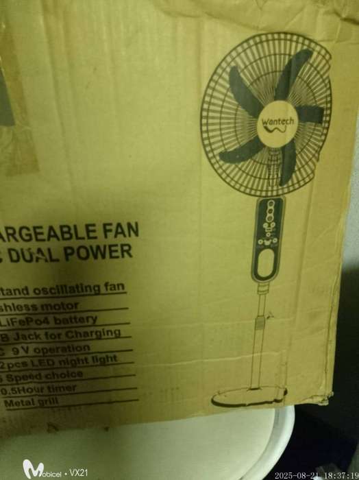 WANTECH 16" RECHARGEABLE OSCILLATING FAN