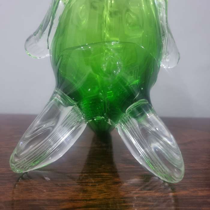Very rare!!  Murano Italian Green Glass Fighting STUNNING!