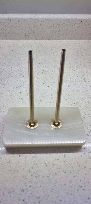 Cross Pen and pencil set on marble base
