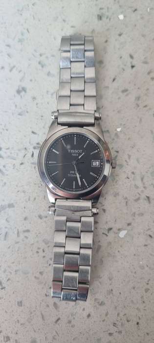 Tissot PR 50 Titanium Men's Watch Blue Dial Used Vintage Silver Band