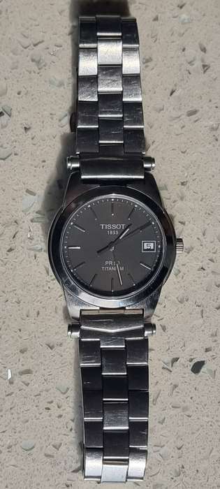Tissot PR 50 Titanium Men's Watch Blue Dial Used Vintage Silver Band