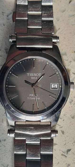 Tissot PR 50 Titanium Men's Watch Blue Dial Used Vintage Silver Band