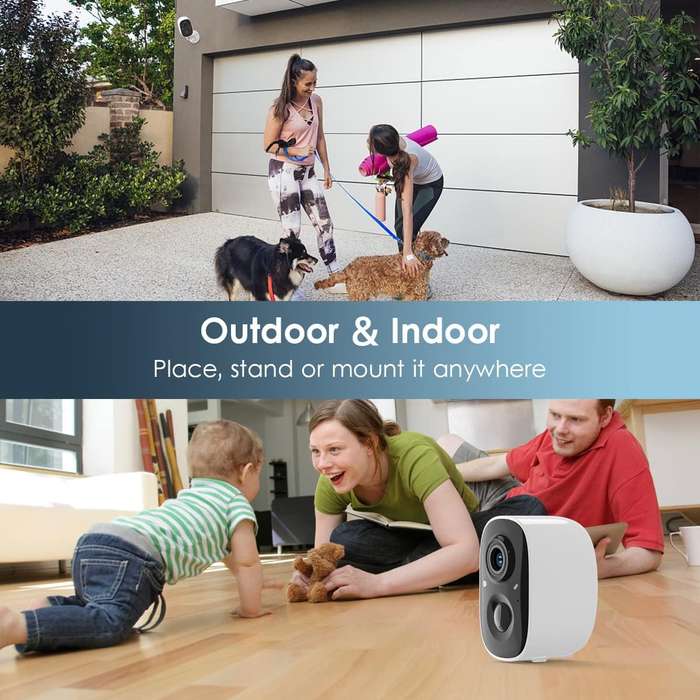 1080P smart outdoor battery-operated security camera
