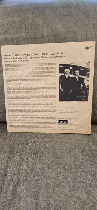 Wilhelm Backhaus Brahms Piano Concerto No. 2 on Decca SXL6322 LP Wide Band 2nd Ed. English Press