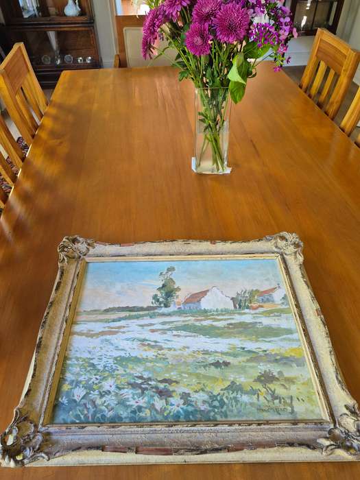 Frank Spears . Original Oil Painting of Spring at Lynedoch ( Stellenbosch ). In original frame.