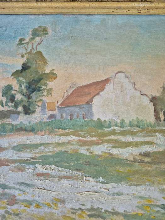 Frank Spears . Original Oil Painting of Spring at Lynedoch ( Stellenbosch ). In original frame.
