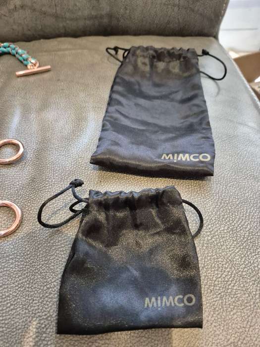 Mimco Australian Brand BRAND NEW Necklace and Bracelet Set. Rose Gold Tone and Green Patent Leather.