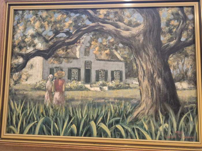 Lambert Kriedemann (1951-) Cape Dutch House. Original Oil Painting, Framed.