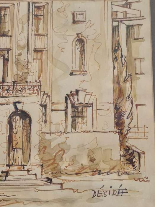 Desiree Picton-Seymour (1923-1991) . ORIGINAL pen ink and wash drawing of Zoology Building, UCT