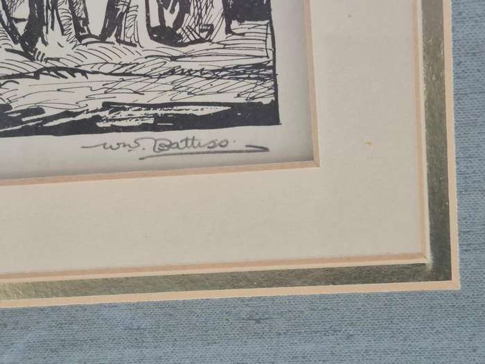 Walter Battiss HAND SIGNED AND TITLED Jonkershoek, Cape. Framed. SCARCE!