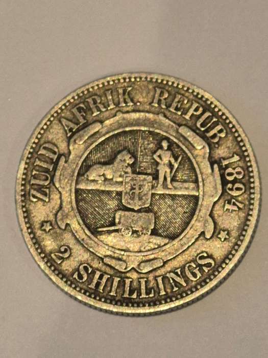 1894 2 shillings . ZAR. Zuid Afrikaansche Republiek