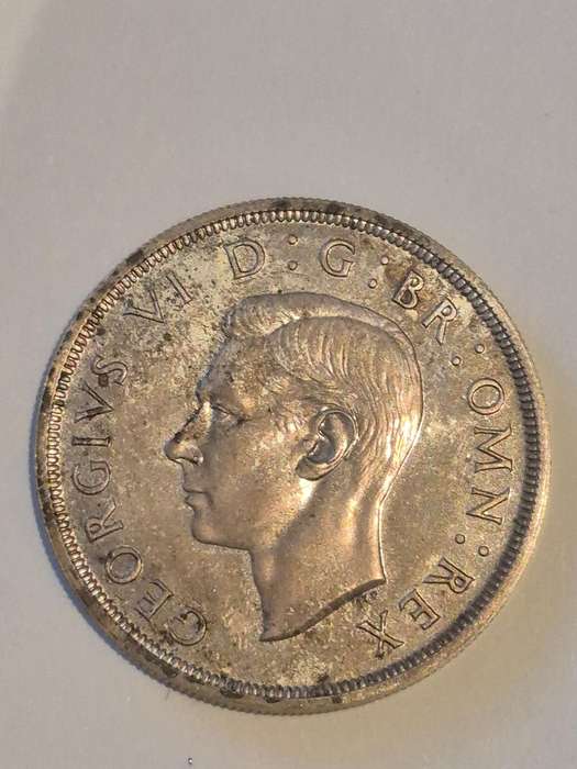 1937 Crown 5 Shillings Silver SPECIMEN COIN!