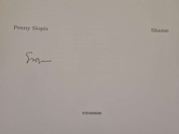 PENNY SIOPIS! Grief and Shame. Signed Limited Edition in Slipcase ( limited to 100)