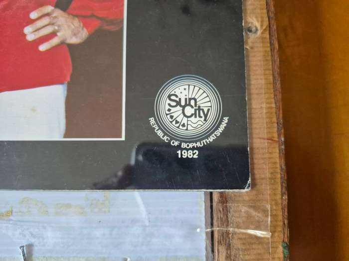 FRAMED! RARE Paul Anka Program, centrefold hand-signed and inscribed 1982 Sun City Program Tour Book
