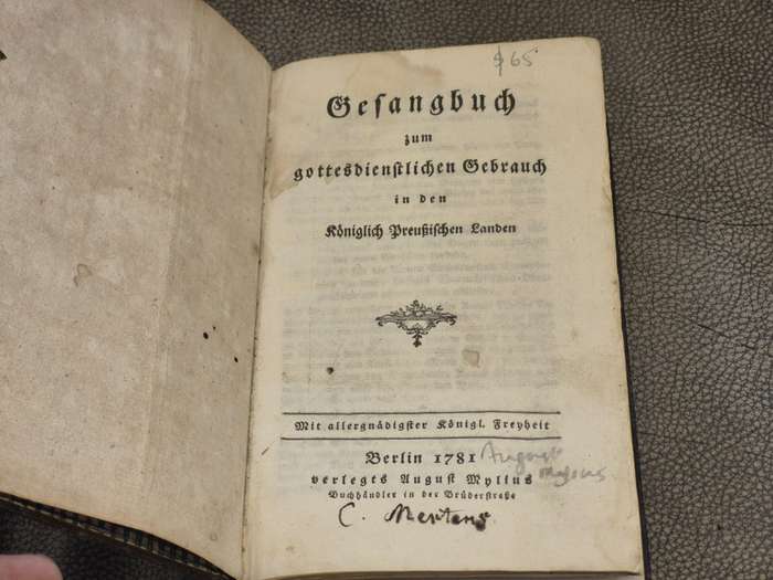 1781!!  Gesangbuch zum gottesdienstlichen Gebrauch in den Koniglich Preussischen Landen