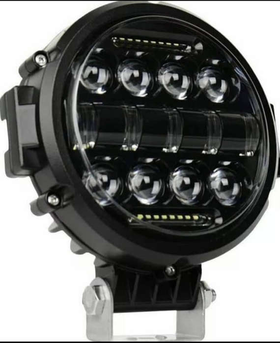 7" Round LED Pods Driving Light Bar White DRL Light Flood Spot